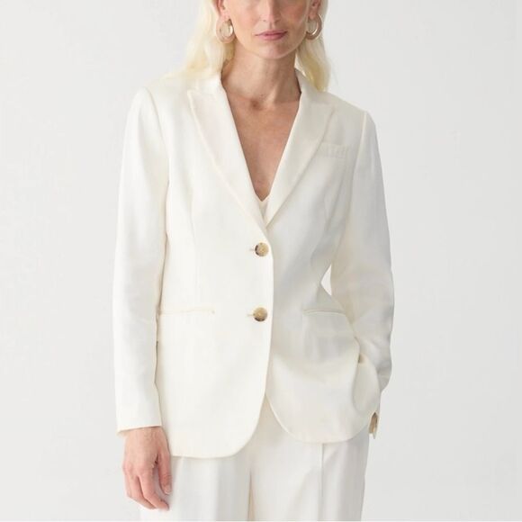 J. Crew Jackets & Blazers - NEW J Crew Collection Ivory Crepe Blazer 6